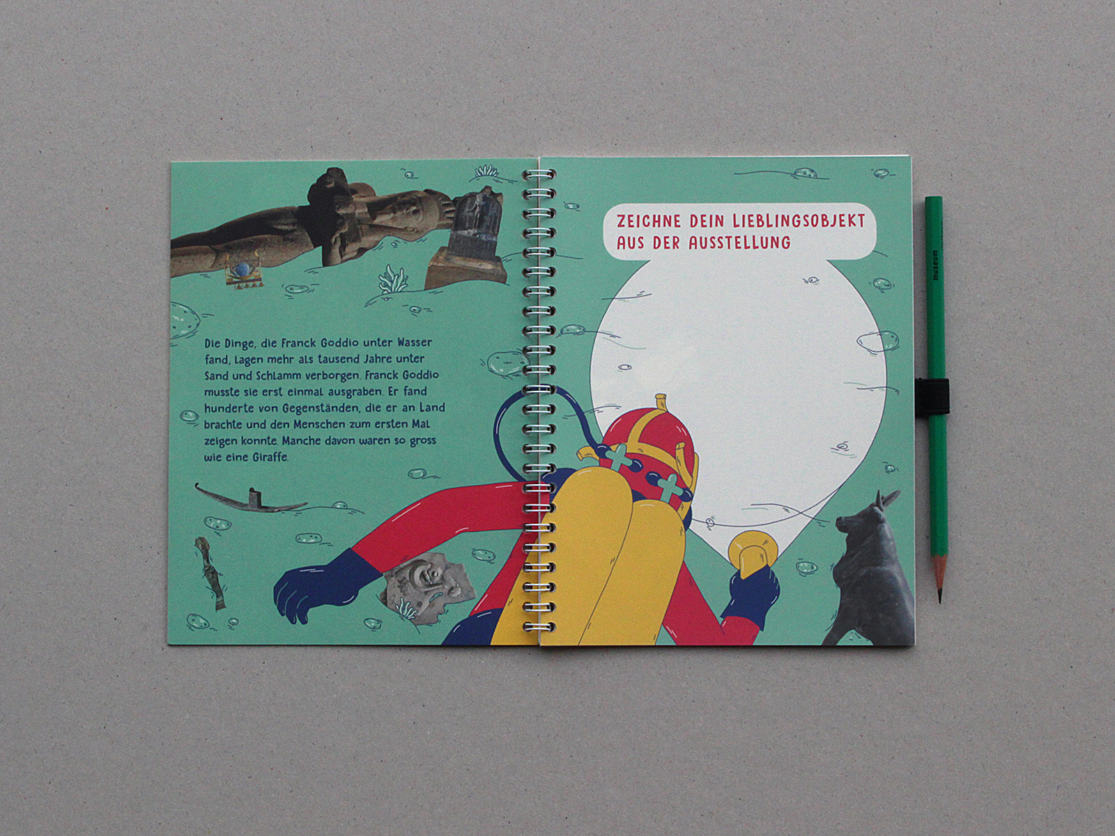 On this page the children can draw their favorite object from the exhibition